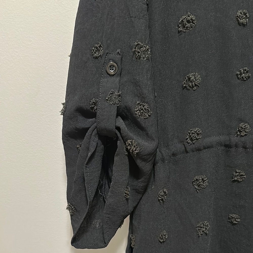 Women's Black Swiss Dot Swim Coverup - Picture 7 of 10